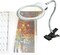 5D Diamond Painting Tools Magnifier LED Light with Clamp, Folding Design with 1 Glass Lens 4X & 6X Magnifier
